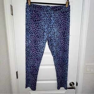 LOGO Layers Animal Print Pull On Sheer Cover Up Pants